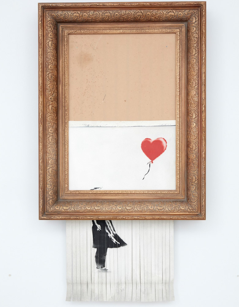 Banksy's half shredded Love is in the Bin