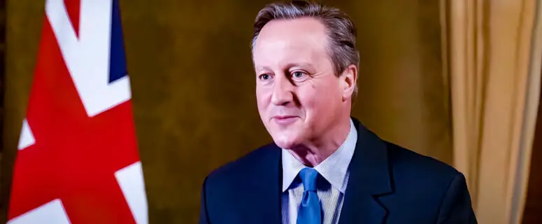 What significant role did former UK Prime Minister David Cameron assume in 2023?