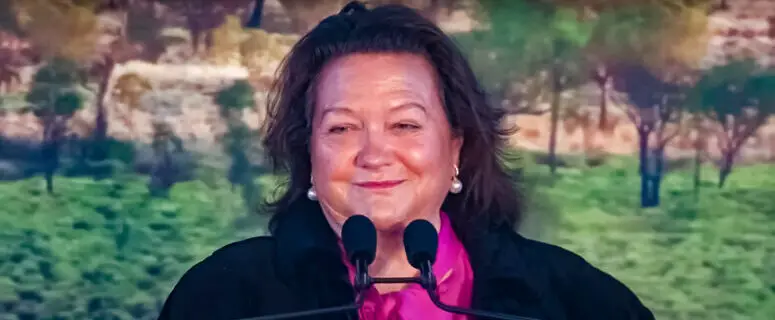 Why did Gina Rinehart want her portrait removed from the National Gallery of Australia in 2024?