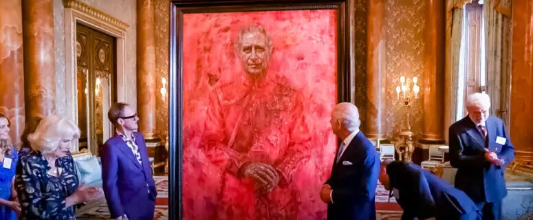 What event does this portrait of King Charles III