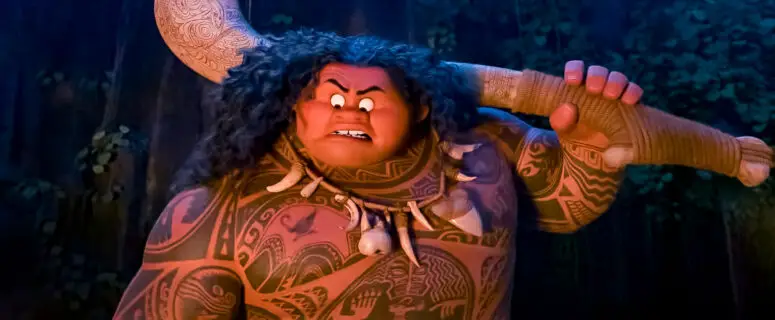 Who voiced the charismatic demigod Maui in the animated hit "Moana"?