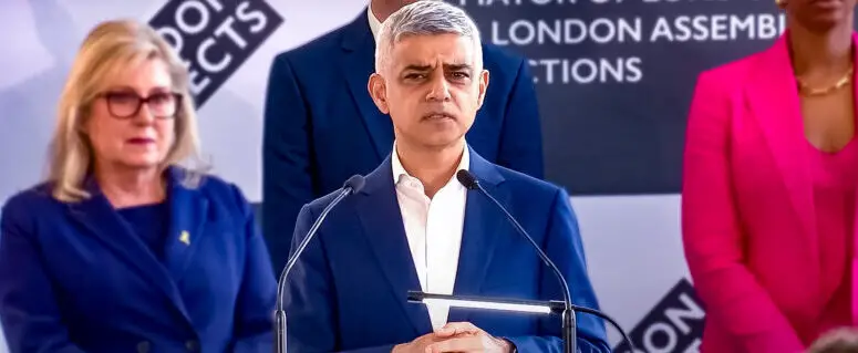 What historic achievement did Sadiq Khan achieve in the 2024 London mayoral election?